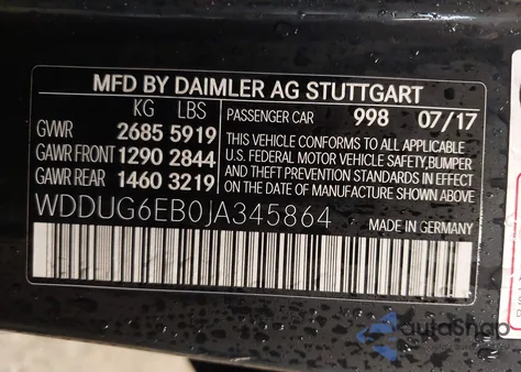 2018 Mercedes-Benz S 450 4Matic z USA, uszkodzony, nr VIN WDDUG6EB0JA345864